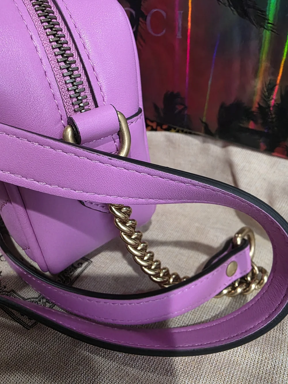 NEW Gucci Pink GG Marmont Quilted Leather Camera Bag With DUST BAG AND BOX 🔥